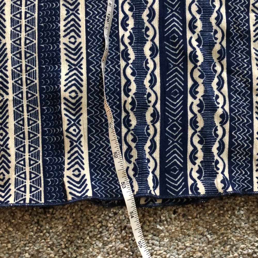 🆕Maxi Summer Blues Off-shoulder Boho Chic spring/summer dress! Ivory/blue! M - Picture 10 of 14